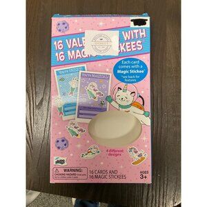 16 Valentine Cards With 16 Magic Stickees Set (Box not included to save on shipp